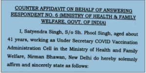 Read more about the article Counter Affidavit Filed by MoHFW